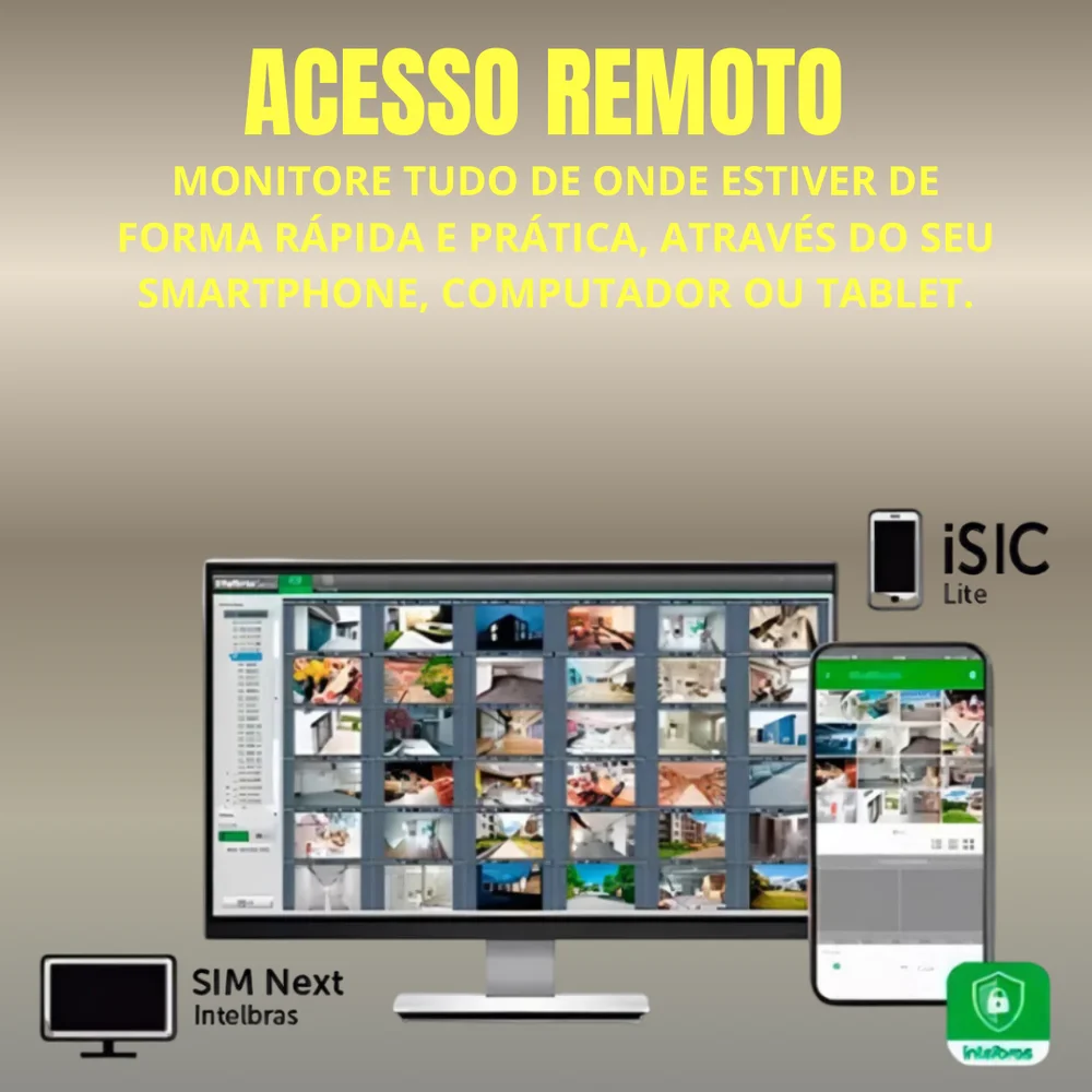 Kit 9 Câmeras Full Color C/áudio Dvr Intelbras 16ch 2TB Purple