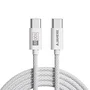 Cabo Usb-c Ajamix 1m Usb-c Para Usb-c 100w Pd Power Delivery Chip Inteligente Nylon Trançado Premium