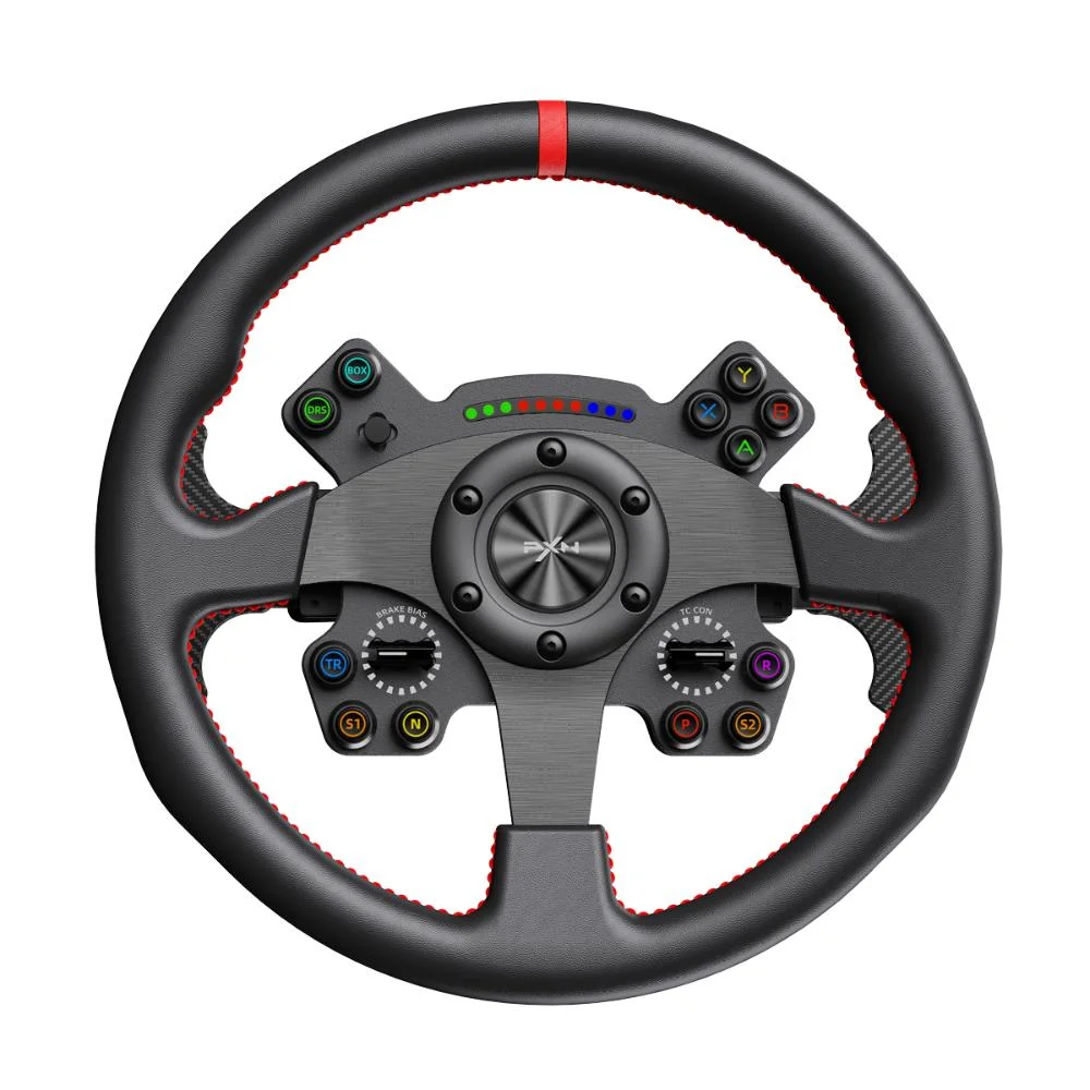 Volante Gamer Pxn W Cs R2 Alumínio Fibra De Carbono 13 Botões E LEDs RGB Volante Gamer Pxn W Cs R2 Alumínio Fibra De Carbono 13 Botões E LEDs RGB