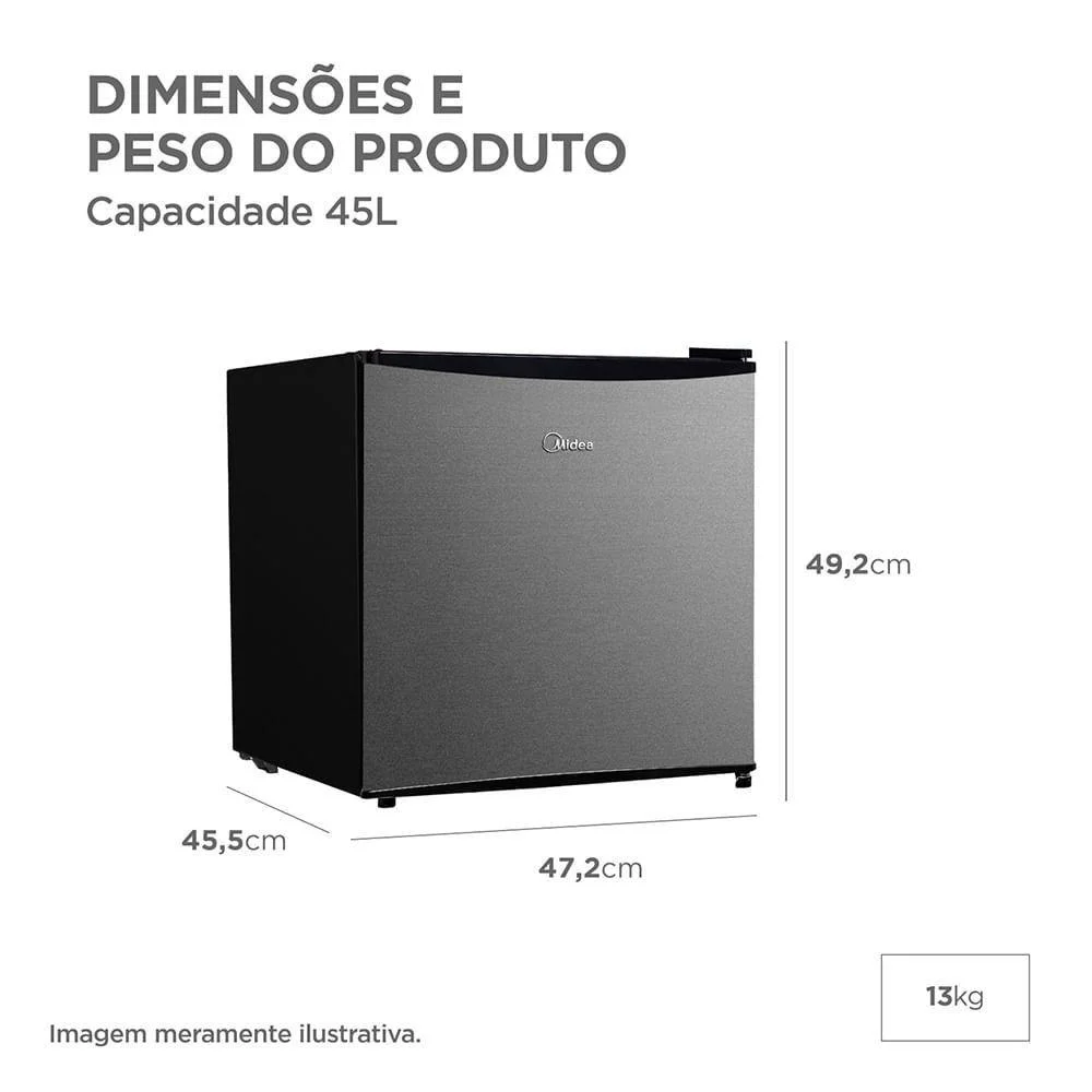 Frigobar 45 Litros Porta Prata Inverter Midea Mdrd086fgd503 Bivolt Frigobar 45 Litros Porta Prata Inverter Midea Mdrd086fgd503 Bivolt