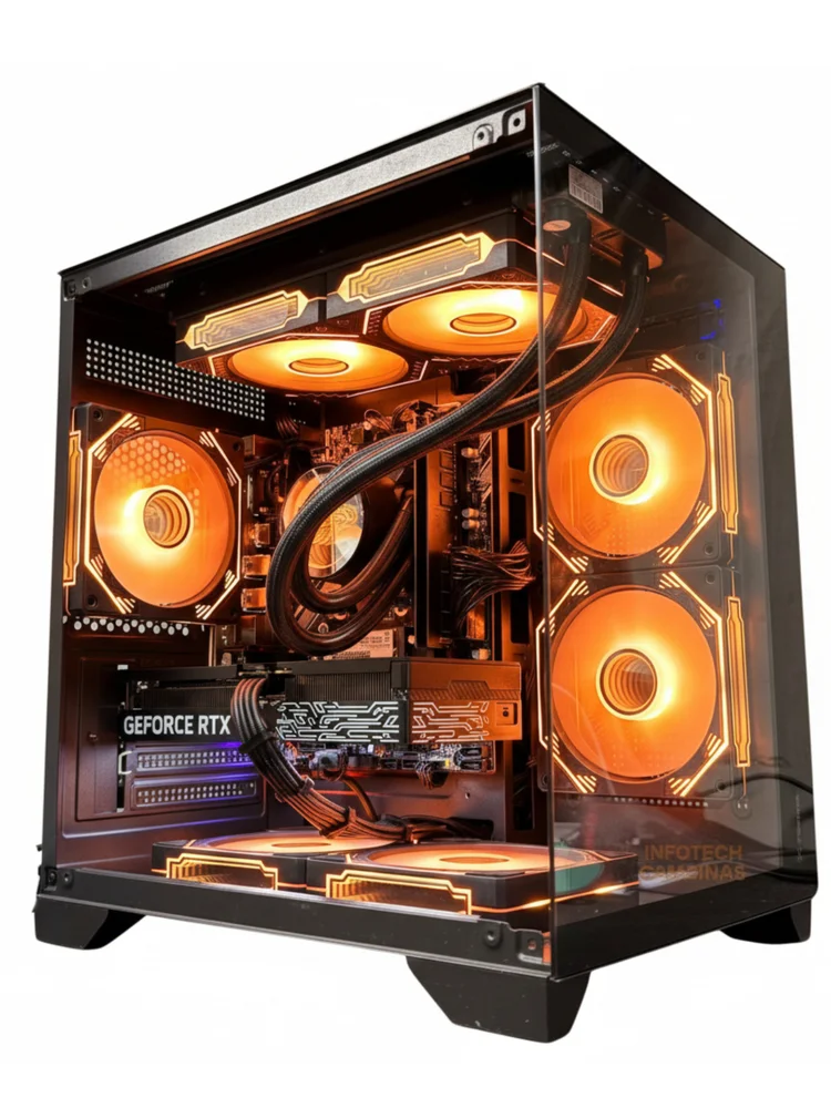 PC Gamer Aquário Preto | Ryzen 7 5700x | RTX 5060 8GB | 16gb Ram | SSD 1TB | Water Cooler 240mm | WINDOWS 11 Pro - view 4