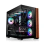 Gabinete Gamer Thermaltake View 380 Wood Style Mid Tower Atx Com 4 Fans ARGB Preto