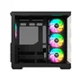 Gabinete Gamer Thermaltake View 380 Wood Style Mid Tower Atx Com 4 Fans ARGB Preto