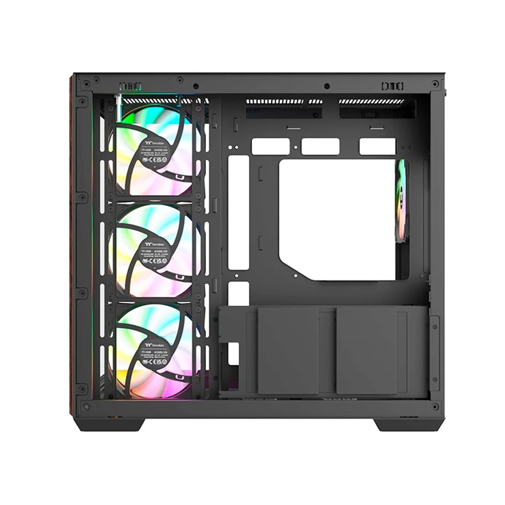 Gabinete Gamer Thermaltake View 380 Wood Style Mid Tower Atx Com 4 Fans ARGB Preto Gabinete Gamer Thermaltake View 380 Wood Style Mid Tower Atx Com 4 Fans ARGB Preto