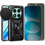 Capa Anel Movel Para Redmi Note 15 Pro 5g + Pelicula Privacy Cor:preto
